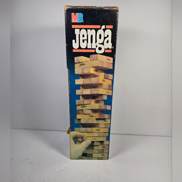 VINTAGE JENGA Wooden Block Balance Game Complete 54 Piece Set - Picture 2 of 4